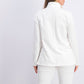 Karen Scott Women's Sport Mock-Neck Vented-Hem Top White Size Medium