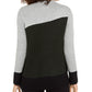 Alfani Women's Colorblocked Sweater  Gray Size Extra Large