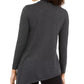 Alfani Women's Asymmetrical Beaded Sweater Dark Gray Size Large
