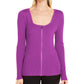 INC International Concepts Women's Square Neck Zip-Front Sweater  Size Small