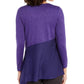 Alfani Women's Asymmetrical Colorblocked Shimmer Top Purple Size Medium