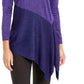 Alfani Women's Metallic Asymmetric Pullover Sweater Purple Size Small