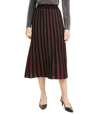 Alfani Women's Pleated Sweater Skirt Black Size Small