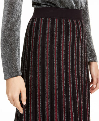 Alfani Women's Pleated Sweater Skirt Black Size Small