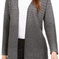 Alfani Women's Ribbed Metallic Cardigan Gray Size Small