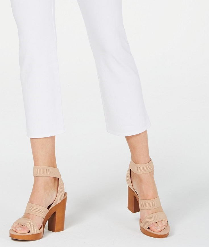 INC International Concepts Women's Cropped Skinny Pants White Size 14