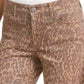 Style & Co Curvy-Fit Skinny Printed Jeans Brown Size 12