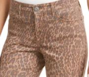 Style & Co Curvy-Fit Skinny Printed Jeans Brown Size 12