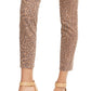Style & Co Women's Curvy-Fit Skinny Printed Jeans Brown Size 16