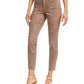 Style & Co Women's Curvy-Fit Skinny Printed Jeans Brown Size 6
