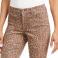 Style & Co Women's Curvy-Fit Skinny Printed Jeans Brown Size 6