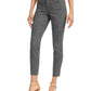 Style & Co Women's Curvy-Fit Skinny Printed Jeans Med Gray Size 10