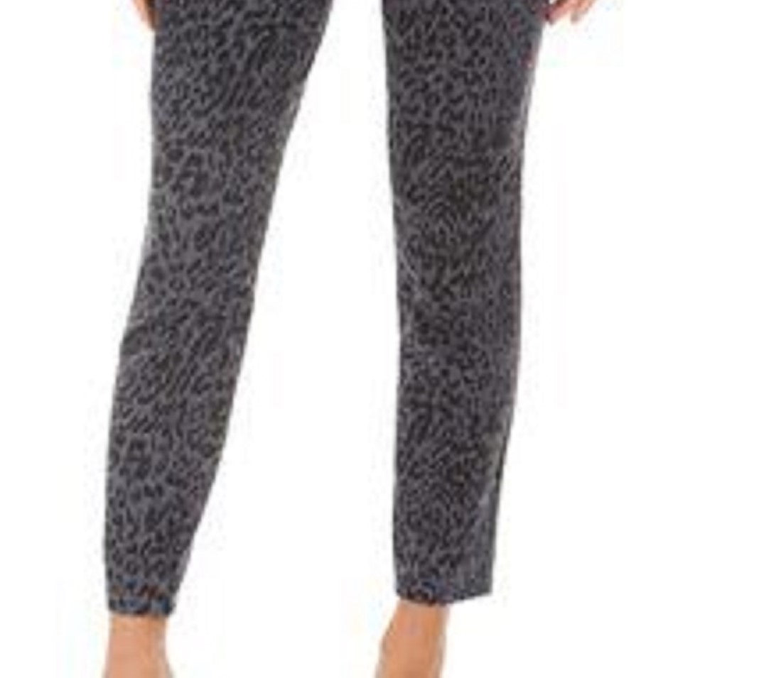 Style & Co Women's Curvy-Fit Skinny Printed Jeans Gray Size 4