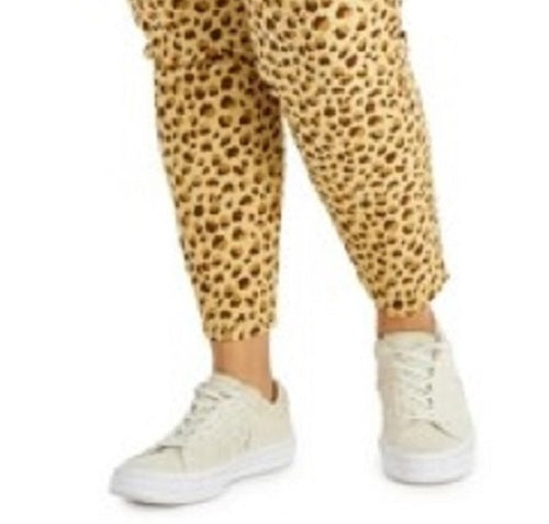 Style & Co Women's Curvy Animal-Print Skinny Jeans Gold Size 8 Petite
