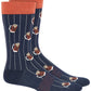 Bar III Men's Printed Pinstripe Socks Blue Size Regular