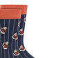 Bar III Men's Printed Pinstripe Socks Blue Size Regular