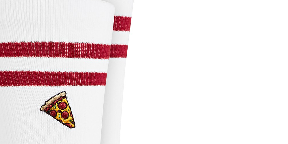 Bar III Men's Pizza Socks White Size Regular