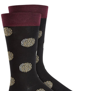 Bar III Men's Printed Socks Black Size Regular