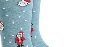 Bar III Men's Santa Socks Blue Size Regular