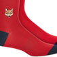 Bar III Men's Embroidered Fox Socks Red Size Regular