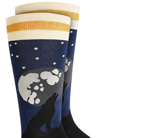 Bar III Men's Howling Wolf Socks Blue Size Regular