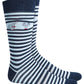 Bar III Peek-A-Boo Striped Socks Navy Size Regular