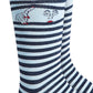Bar III Peek-A-Boo Striped Socks Navy Size Regular