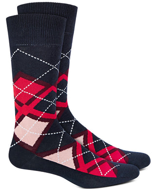 Alfani Men's Argyle Socks Red Size Regular