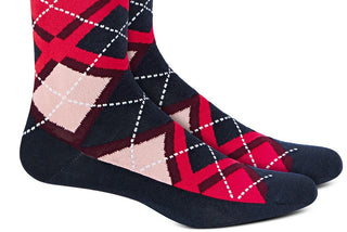 Alfani Men's Argyle Socks Red Size Regular