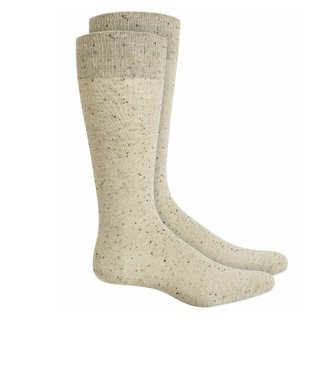 Alfani Men's Speckled Socks Beige Size Regular