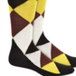 Alfani Men's Argyle Socks Brown-Yellow Size 7-12