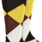Alfani Men's Argyle Socks Brown-Yellow Size 7-12