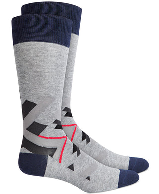 Alfani Men's Abstract Geometry Socks White Size Regular