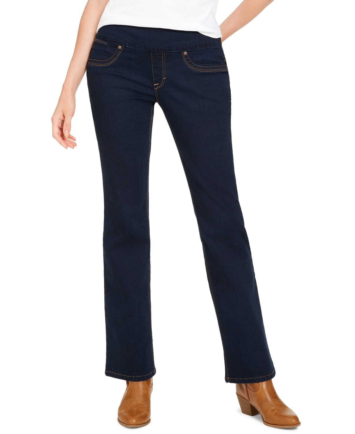Style & Co Women's Ella Pull-On Bootcut Jeans Blue Size Extra Large