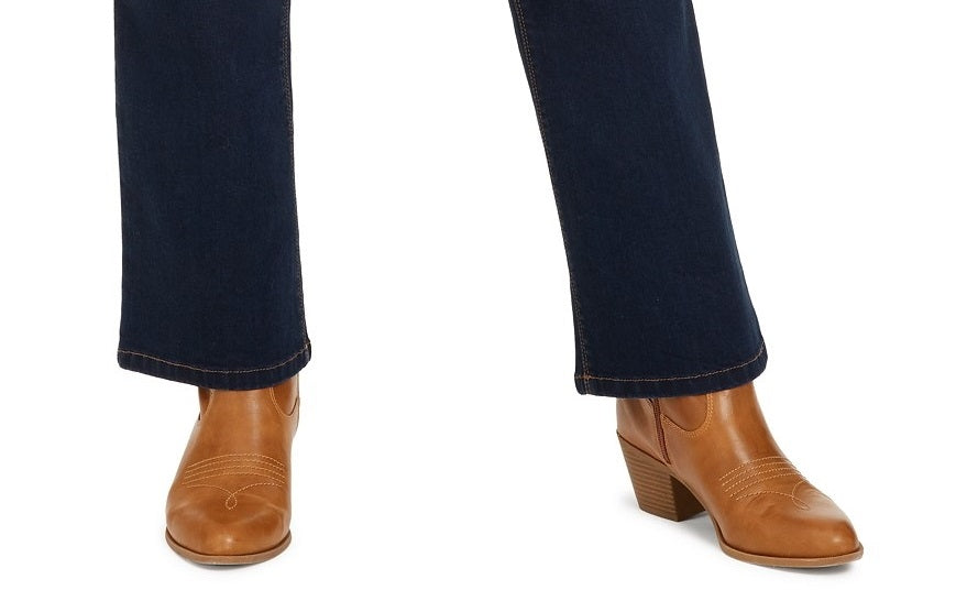 Style & Co Women's Ella Pull-On Bootcut Jeans Dark Blue Size 2XL