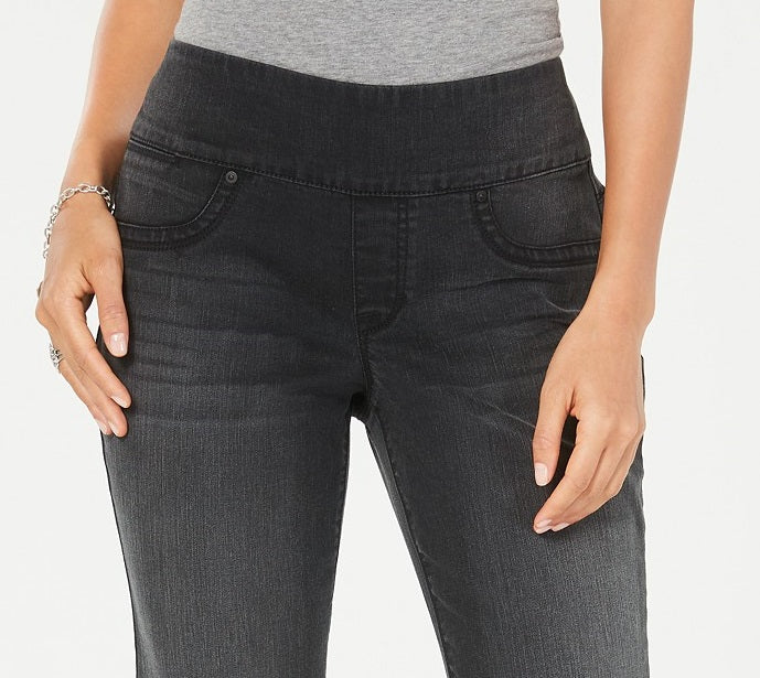 Style & Co Women's Pull On Boyfriend Jeans Black Size Large