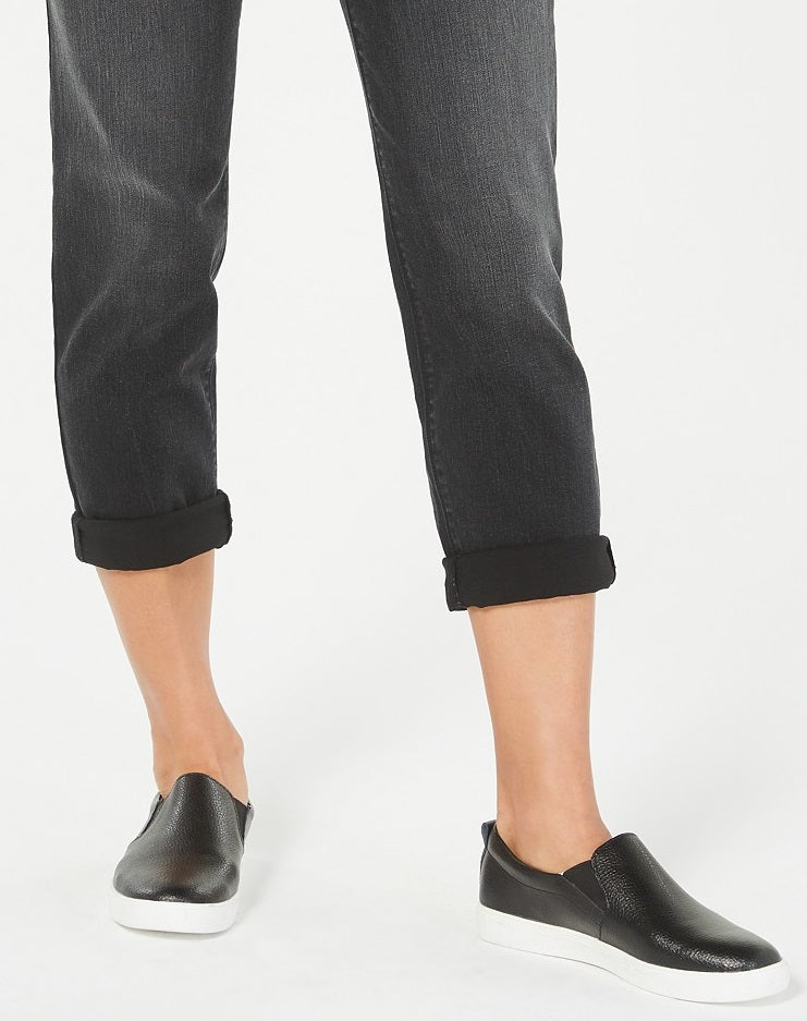 Style & Co Women's Pull On Boyfriend Jeans Black Size Large