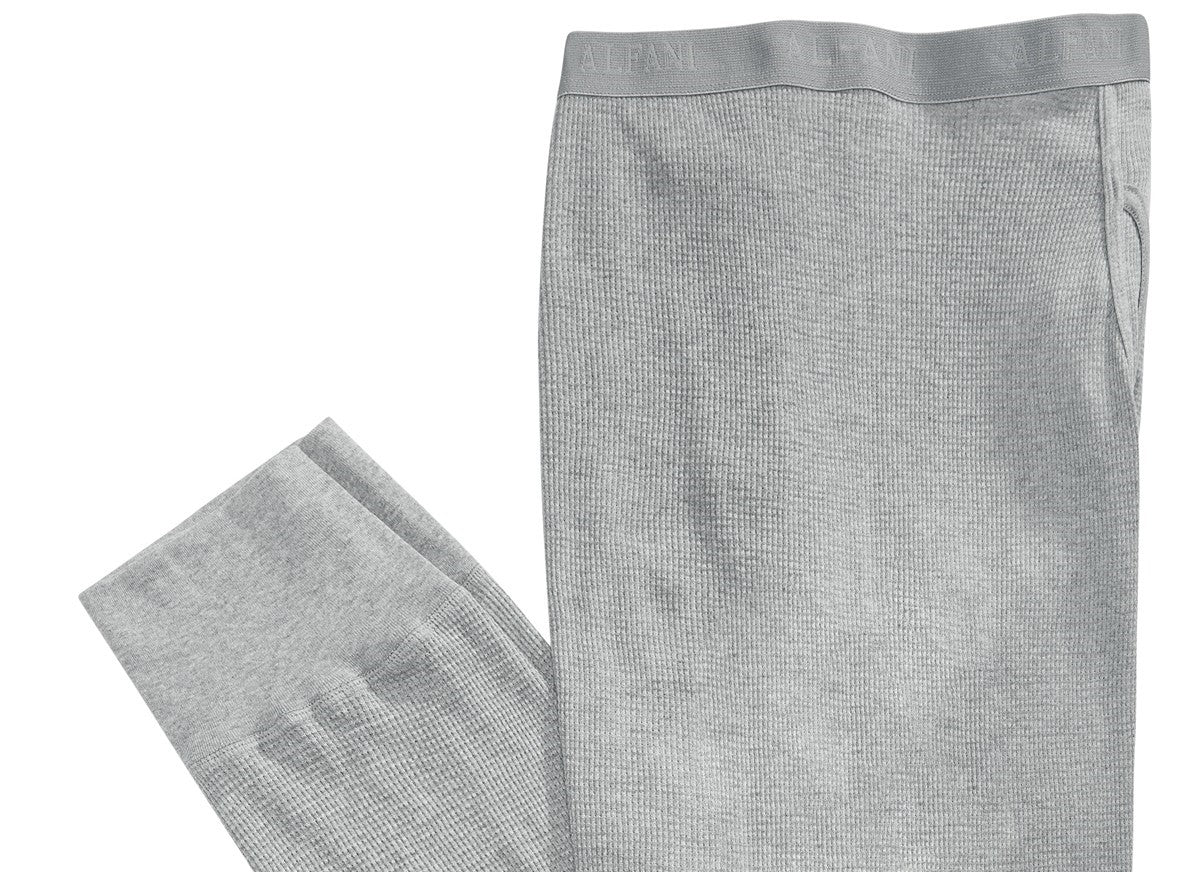Alfani Men's Thermal Pants Gray Size Small
