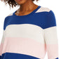 Maison Jules Women's Striped Sweater Blue Size X-Small