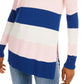 Maison Jules Women's Striped Sweater Blue Size X-Small