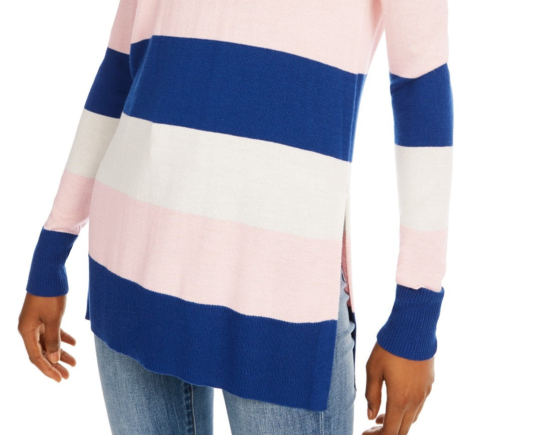 Maison Jules Women's Striped Sweater Blue Size X-Small