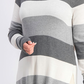 Maison Jules Women's Striped Sweater Med Gray Size Small