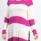 Maison Jules Women's Striped Sweater Pink Size Small