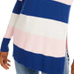 Maison Jules Women's Striped Sweater Pink Size X-Small