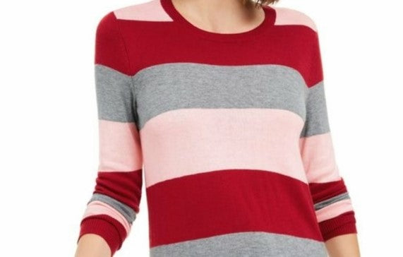 Maison Women's Jules Striped Sweater Red Size 2 Extra Large
