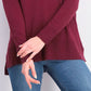 Maison Jules Women's  V-Neck Sweater Wine Size Large