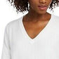 Maison Jules Women's V-Neck Sweater White Size 2 Extra Large