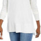 Maison Jules Women's V-Neck Sweater White Size Small