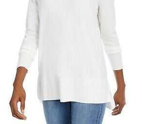 Maison Jules Women's V-Neck Sweater White Size 2 Extra Large