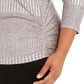 JM Collection Women's Plus Size Metallic Ribbed Dolman Top Gray Size  XXX-Large
